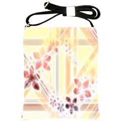 Swirl Flower Curlicue Greeting Card Shoulder Sling Bags by Nexatart