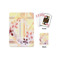 Swirl Flower Curlicue Greeting Card Playing Cards (mini)  by Nexatart