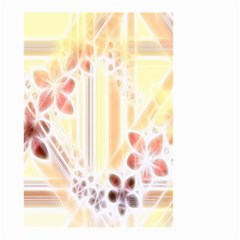 Swirl Flower Curlicue Greeting Card Small Garden Flag (two Sides) by Nexatart