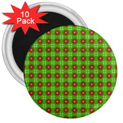 Wrapping Paper Christmas Paper 3  Magnets (10 Pack) 