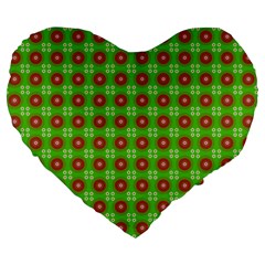 Wrapping Paper Christmas Paper Large 19  Premium Flano Heart Shape Cushions by Nexatart