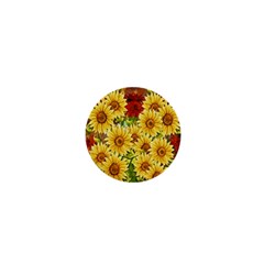 Sunflowers Flowers Abstract 1  Mini Buttons by Nexatart