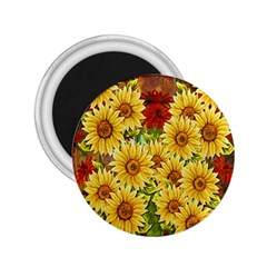 Sunflowers Flowers Abstract 2 25  Magnets by Nexatart