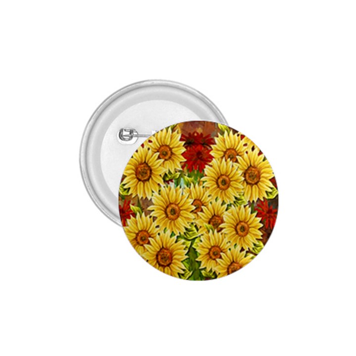 Sunflowers Flowers Abstract 1.75  Buttons