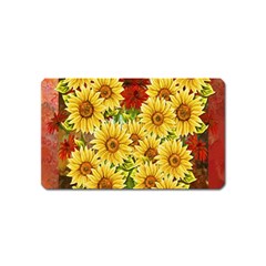 Sunflowers Flowers Abstract Magnet (name Card) by Nexatart