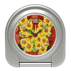 Sunflowers Flowers Abstract Travel Alarm Clocks