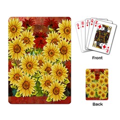 Sunflowers Flowers Abstract Playing Card by Nexatart