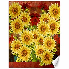 Sunflowers Flowers Abstract Canvas 18  X 24  