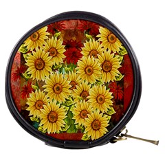 Sunflowers Flowers Abstract Mini Makeup Bags