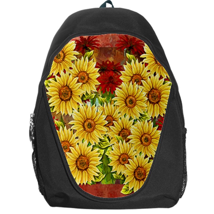 Sunflowers Flowers Abstract Backpack Bag