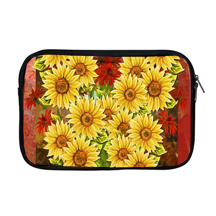 Sunflowers Flowers Abstract Apple MacBook Pro 17  Zipper Case