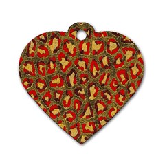 Stylized Background For Scrapbooking Or Other Dog Tag Heart (two Sides)