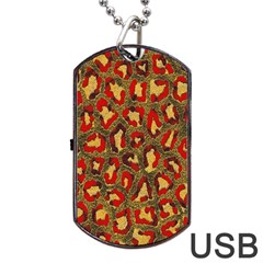 Stylized Background For Scrapbooking Or Other Dog Tag Usb Flash (one Side) by Nexatart