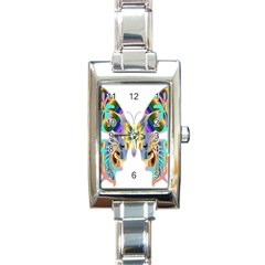 Abstract Animal Art Butterfly Rectangle Italian Charm Watch by Amaryn4rt