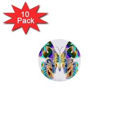 Abstract Animal Art Butterfly 1  Mini Buttons (10 Pack)  by Amaryn4rt