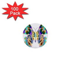 Abstract Animal Art Butterfly 1  Mini Buttons (100 Pack)  by Amaryn4rt