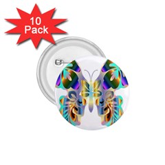 Abstract Animal Art Butterfly 1 75  Buttons (10 Pack) by Amaryn4rt