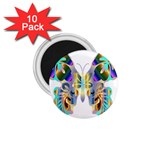 Abstract Animal Art Butterfly 1.75  Magnets (10 pack)  Front