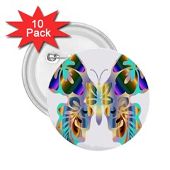 Abstract Animal Art Butterfly 2 25  Buttons (10 Pack)  by Amaryn4rt