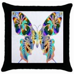 Abstract Animal Art Butterfly Throw Pillow Case (Black) Front