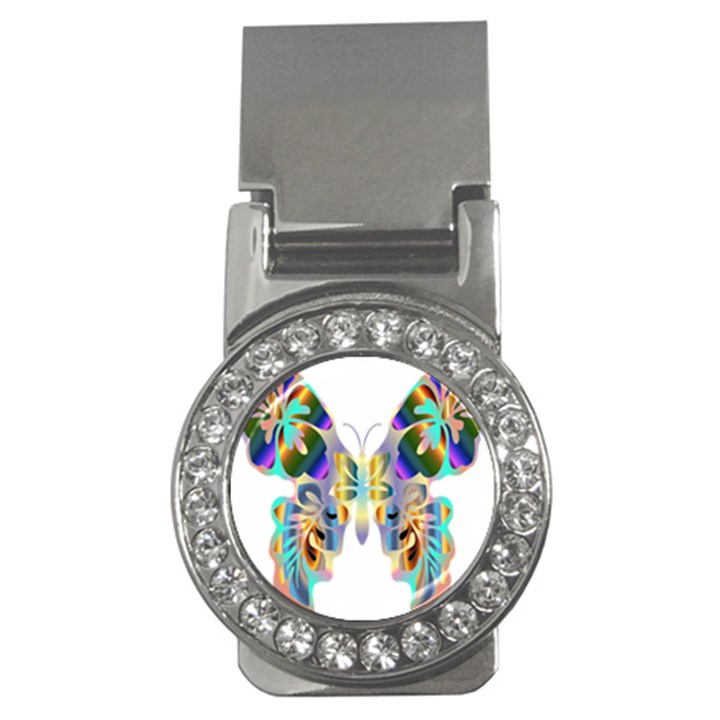 Abstract Animal Art Butterfly Money Clips (CZ) 