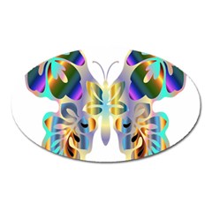 Abstract Animal Art Butterfly Oval Magnet by Amaryn4rt