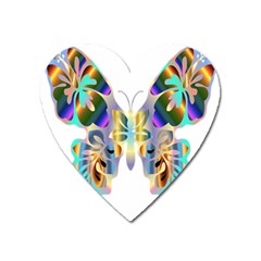 Abstract Animal Art Butterfly Heart Magnet by Amaryn4rt