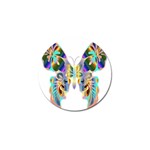 Abstract Animal Art Butterfly Golf Ball Marker Front