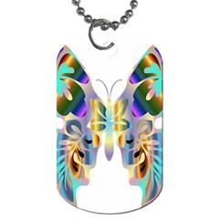 Abstract Animal Art Butterfly Dog Tag (two Sides) by Amaryn4rt