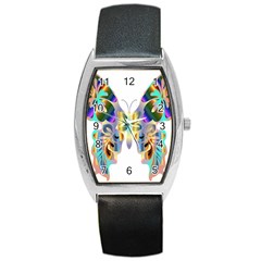 Abstract Animal Art Butterfly Barrel Style Metal Watch by Amaryn4rt