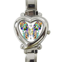 Abstract Animal Art Butterfly Heart Italian Charm Watch by Amaryn4rt