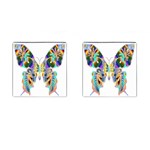 Abstract Animal Art Butterfly Cufflinks (Square) Front(Pair)