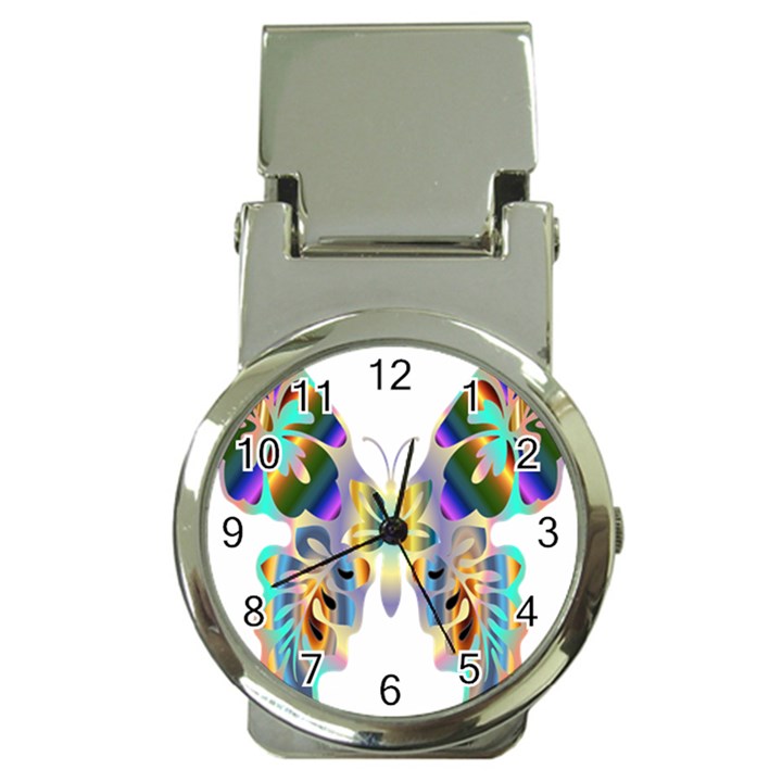 Abstract Animal Art Butterfly Money Clip Watches