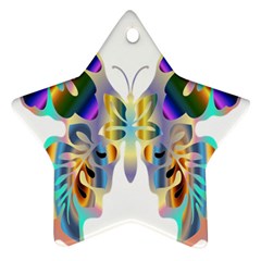 Abstract Animal Art Butterfly Star Ornament (two Sides) by Amaryn4rt