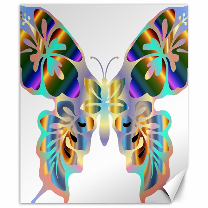 Abstract Animal Art Butterfly Canvas 8  x 10 