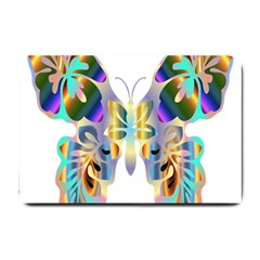 Abstract Animal Art Butterfly Small Doormat  by Amaryn4rt