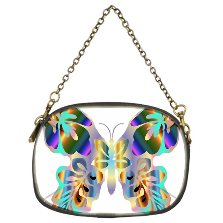 Abstract Animal Art Butterfly Chain Purses (One Side) 