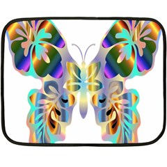 Abstract Animal Art Butterfly Fleece Blanket (mini) by Amaryn4rt