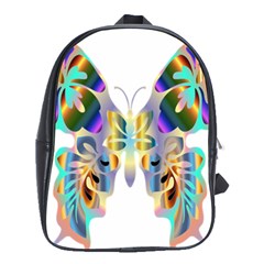 Abstract Animal Art Butterfly School Bags(large)  by Amaryn4rt