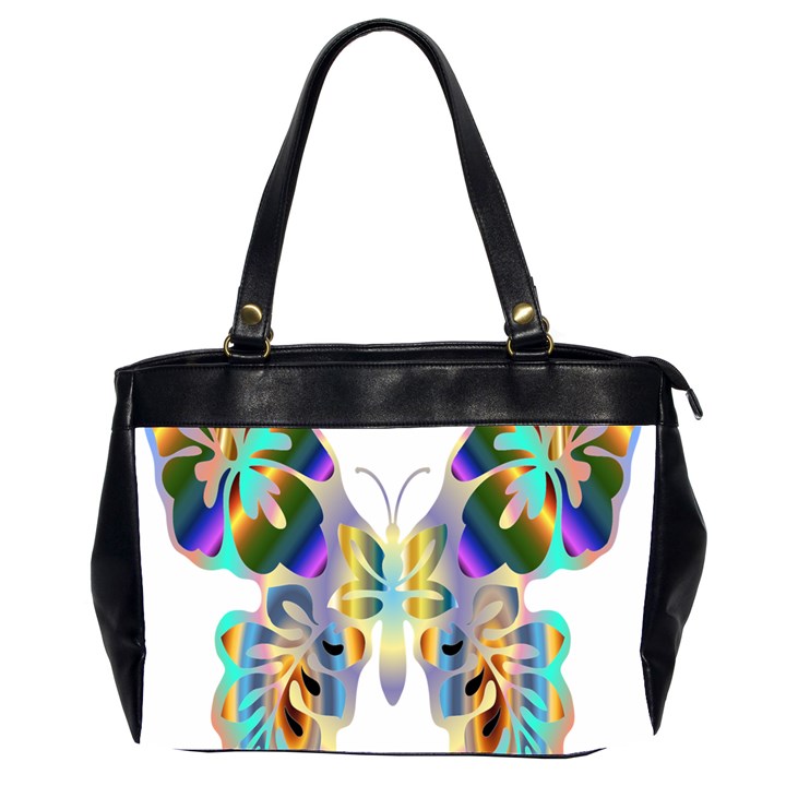 Abstract Animal Art Butterfly Office Handbags (2 Sides) 