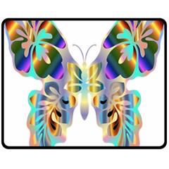 Abstract Animal Art Butterfly Fleece Blanket (medium)  by Amaryn4rt