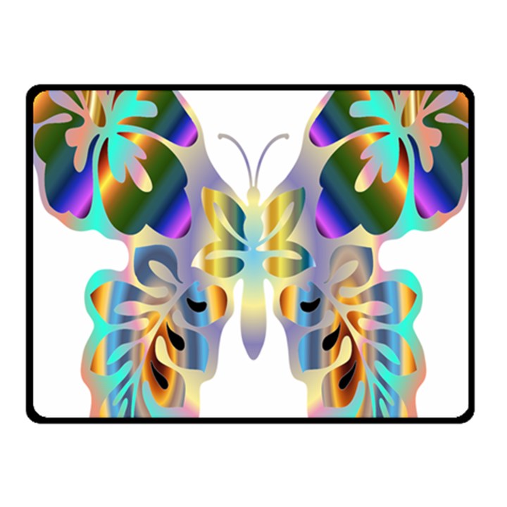 Abstract Animal Art Butterfly Fleece Blanket (Small)