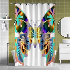 Abstract Animal Art Butterfly Shower Curtain 48  X 72  (small)  by Amaryn4rt