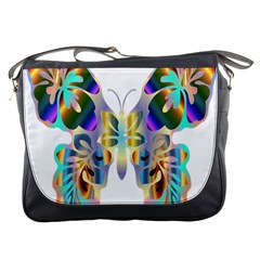 Abstract Animal Art Butterfly Messenger Bags by Amaryn4rt