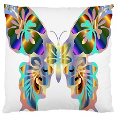 Abstract Animal Art Butterfly Large Cushion Case (one Side) by Amaryn4rt