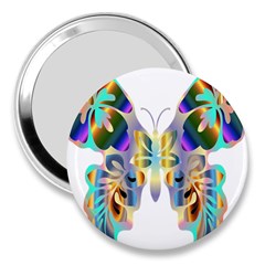 Abstract Animal Art Butterfly 3  Handbag Mirrors by Amaryn4rt