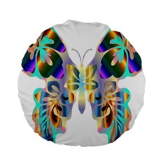 Abstract Animal Art Butterfly Standard 15  Premium Round Cushions by Amaryn4rt