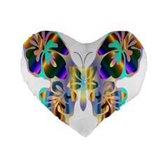 Abstract Animal Art Butterfly Standard 16  Premium Heart Shape Cushions by Amaryn4rt