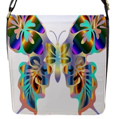 Abstract Animal Art Butterfly Flap Messenger Bag (s) by Amaryn4rt