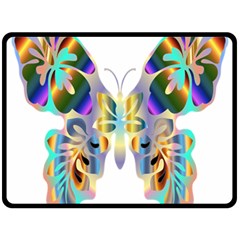 Abstract Animal Art Butterfly Double Sided Fleece Blanket (large)  by Amaryn4rt